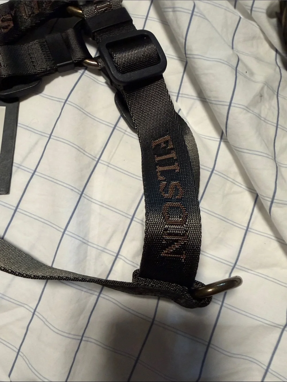 Filson Dark Timber Adjustable Nylon Harness with Contrasting Stitching